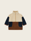 Kids' colour block fleece sweater, children's jumper, Organic Zoo
