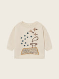 Kids' Rooftop Gathering undyed sweatshirt, organic children's jumper, Organic Zoo