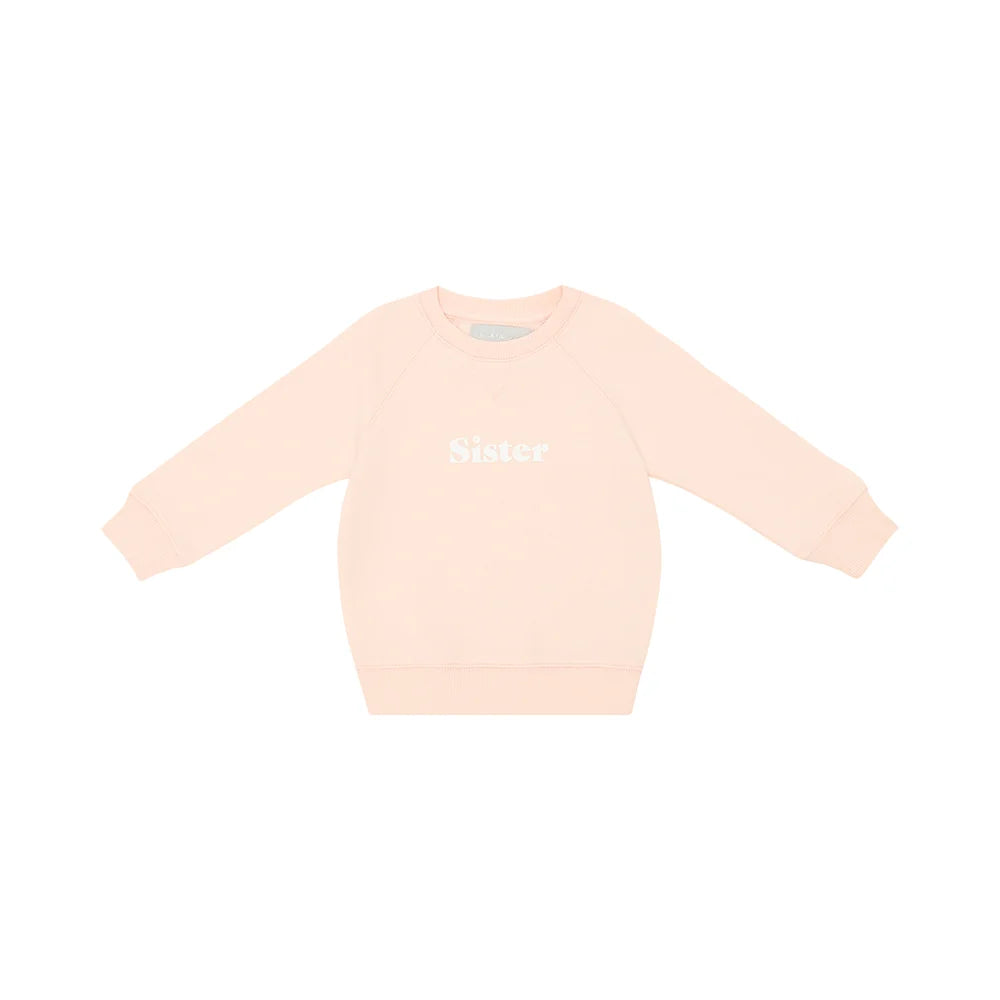 Bob & Blossom Powder Pink SISTER Sweatshirt
