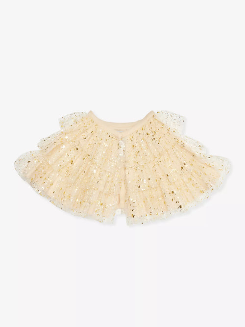 Girls' gold sparkle layer cape, dress-up cape for children, Bob & Blossom