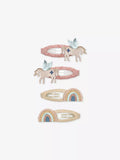 Winged unicorn rainbow kids' clic clac hair clips, Mimi & Lula