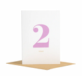 Number 2 Today kids' birthday greeting card, Bob & Blossom
