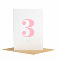Number 3 Today kids' birthday greeting card, Bob & Blossom