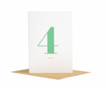Number 4 Today kids' birthday greeting card, Bob & Blossom
