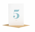 Number 5 Today kids' birthday greeting card, Bob & Blossom