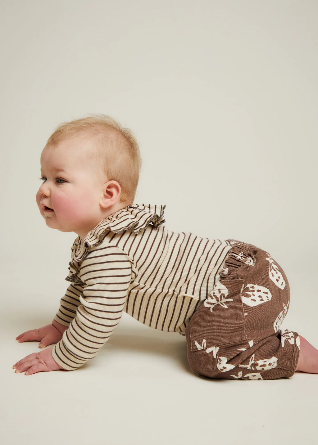 Claude & Co Milking It Coco Stripe Bodysuit