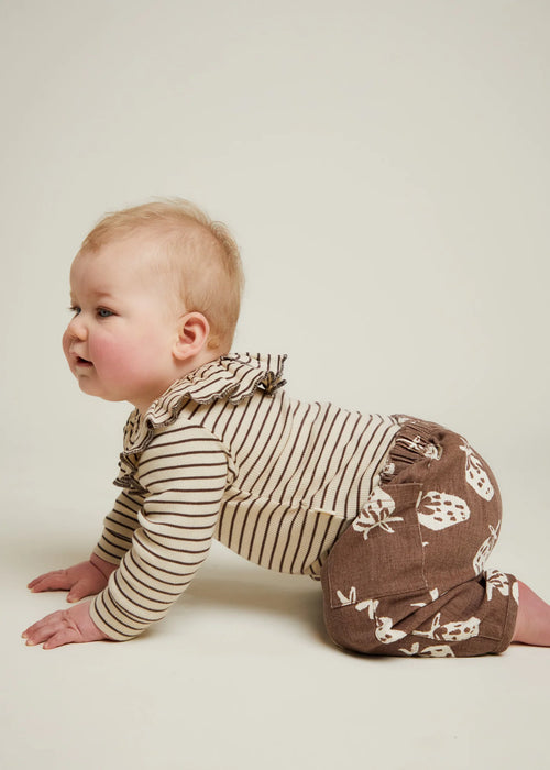 Baby Milking It coco stripe bodysuit, organic cotton babygrow, Claude & Co