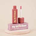 Little Stardust Pink Galaxy Swirl natural lip gloss for children