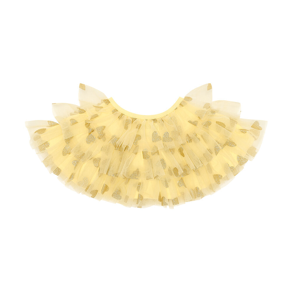 Bob & Blossom Lemon & Gold Glitter Heart Cape