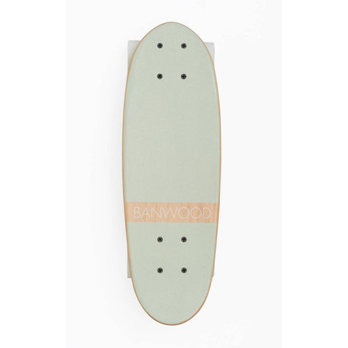 Banwood mint green kids' skateboard, wooden cruiser deck for children