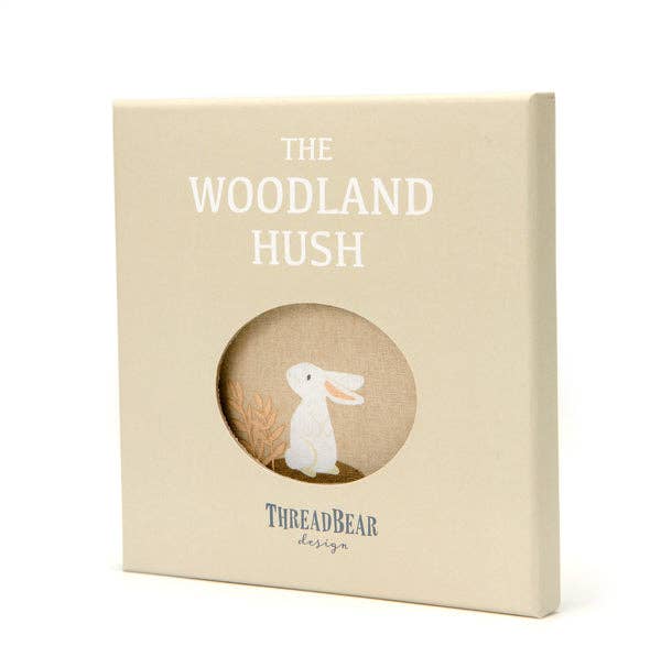 ThreadBear Woodland Hush rag book, soft cloth book for babies