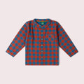 Little Green Radicals burnt ochre check long sleeve shirt, organic kids' shirt