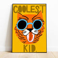 Coolest Kid orange edition art print for kids' room, wall art, yaya studio