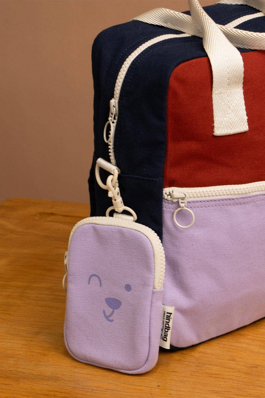 Arthur tricolour terracotta backpack, kids' jute rucksack, Hindbag