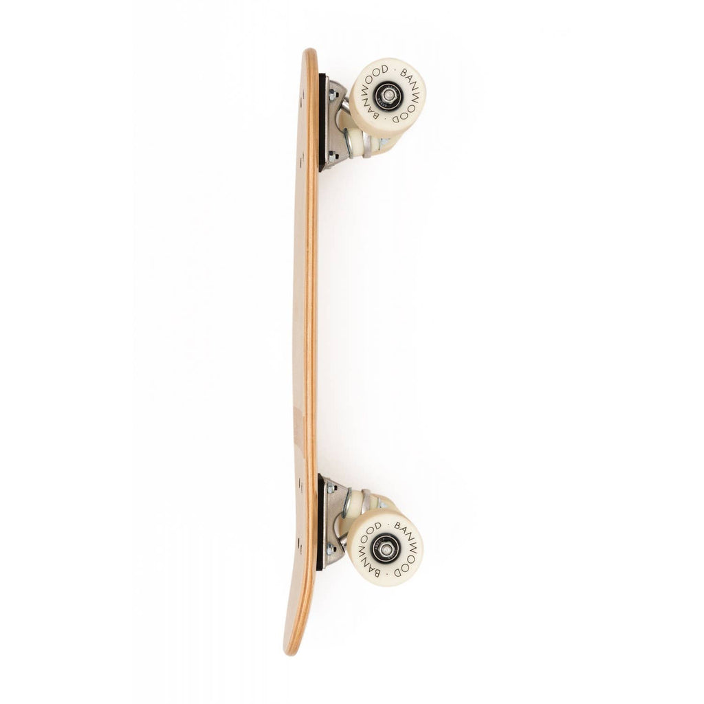 Banwood cream kids' skateboard, wooden cruiser deck for children