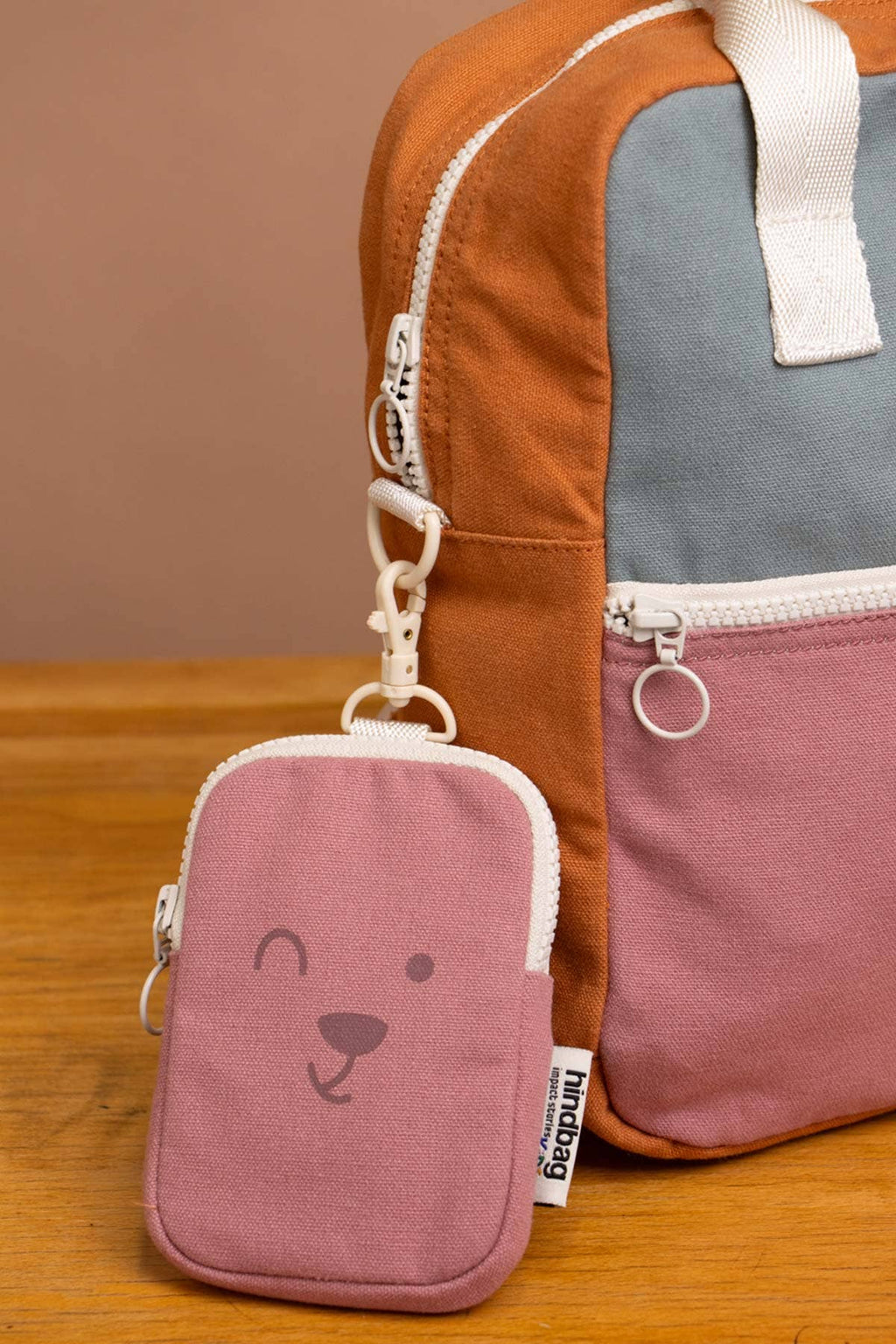 Arthur tricolour sage backpack, kids' jute rucksack, Hindbag