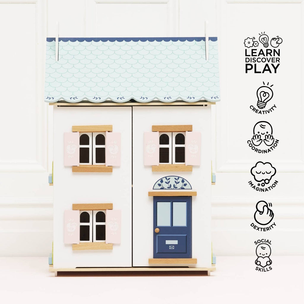 Le Toy Van Bluebelle wooden dolls house, kids' pretend play house