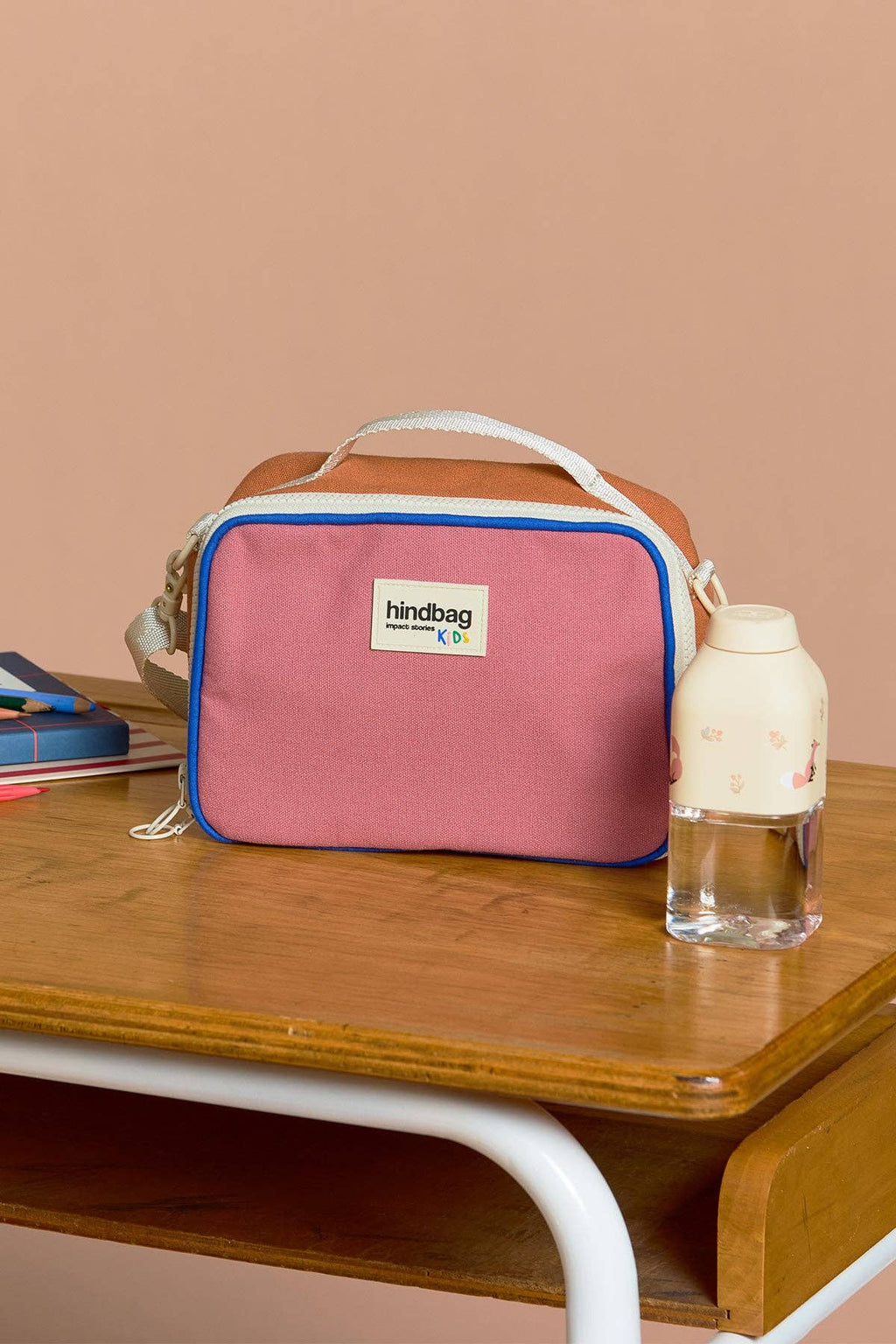 Elsa tricolour blush pink children's lunch bag, kids' jute lunchbag, Hindbag