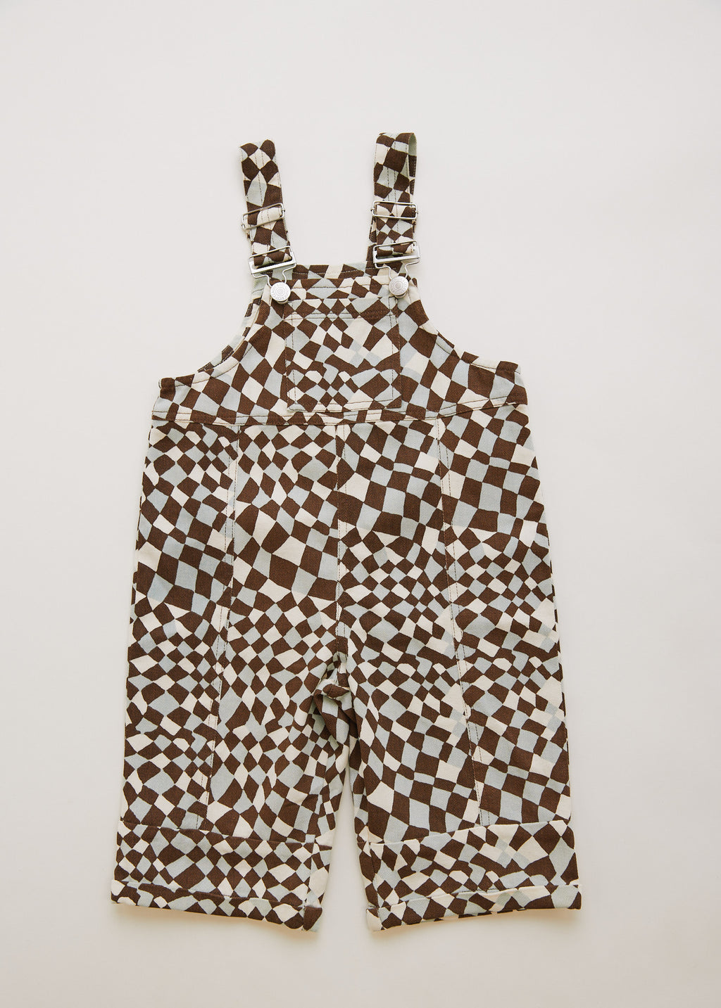 Claude & Co Blythe warped checkerboard dungaree for kids, organic cotton – image 6