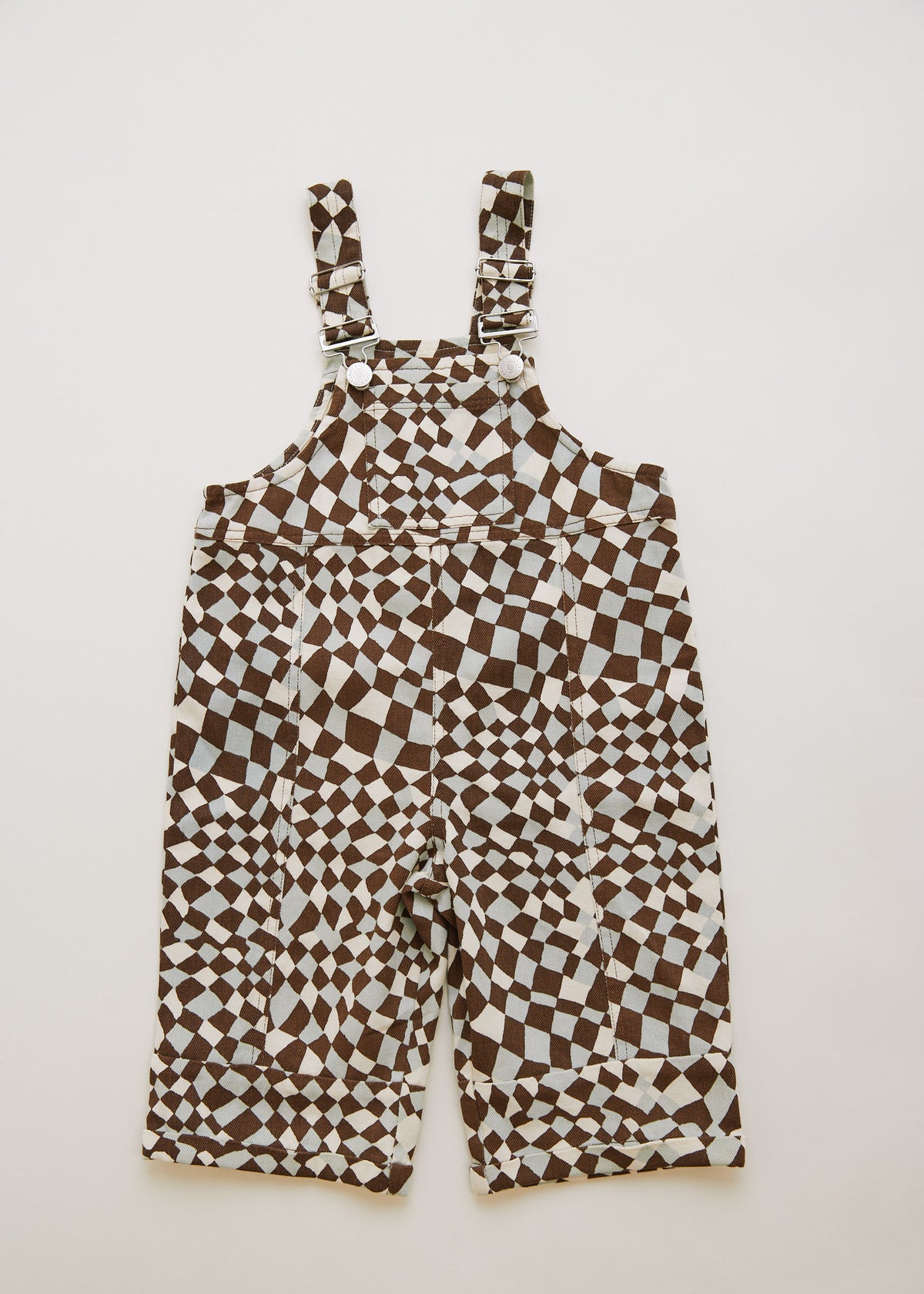Claude & Co Blythe warped checkerboard dungaree for kids, organic cotton – image 6