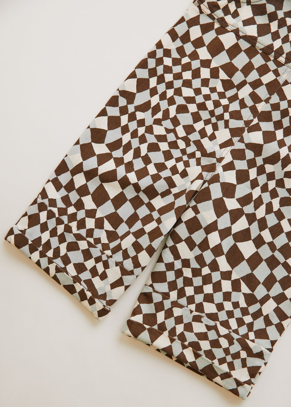 Claude & Co Blythe warped checkerboard dungaree for kids, organic cotton – image 11