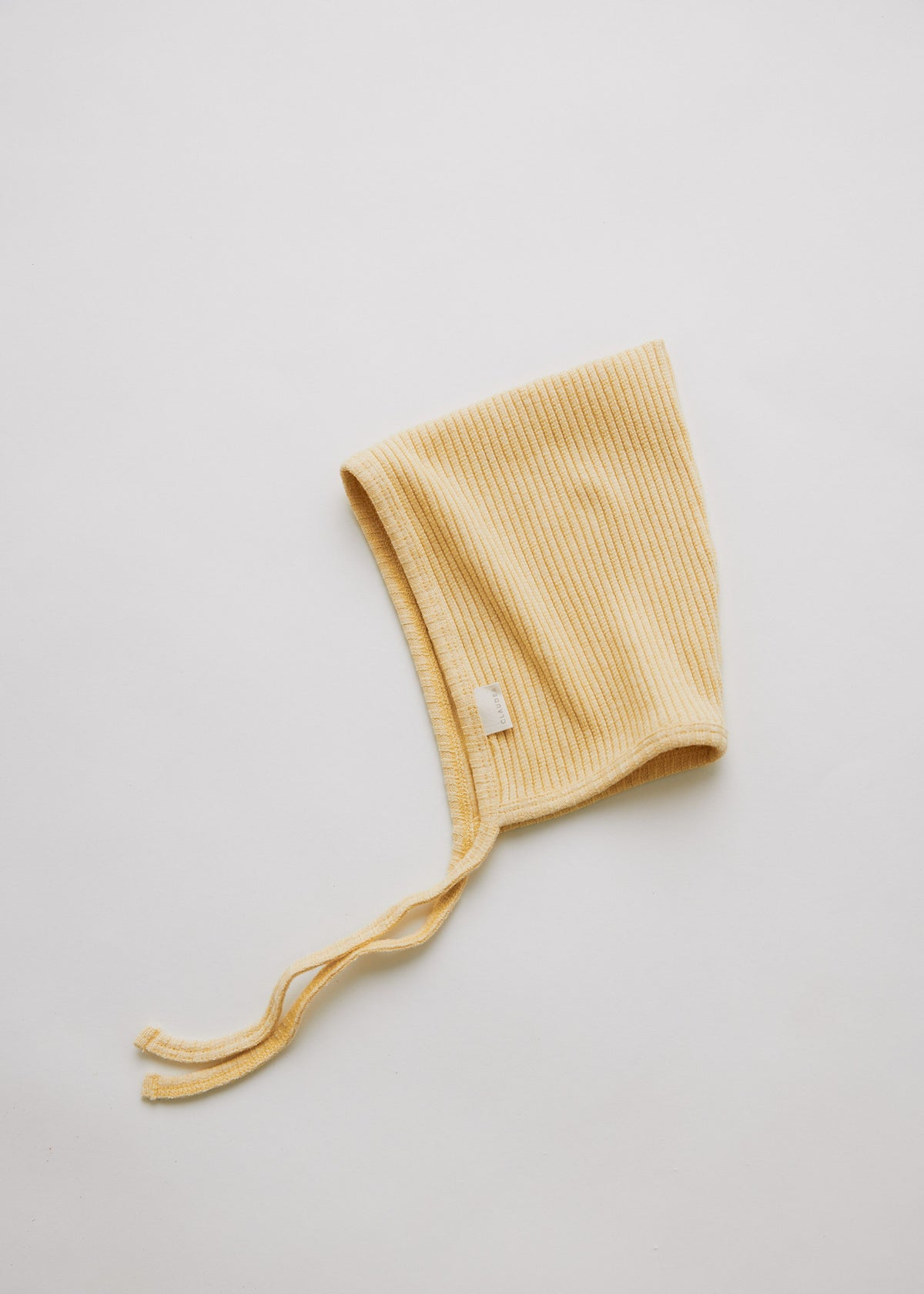 Claude & Co Pixie buttercup yellow ribbed baby bonnet – image 3