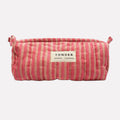 Quilted Barrel Case | Candy Stripe | Lychee