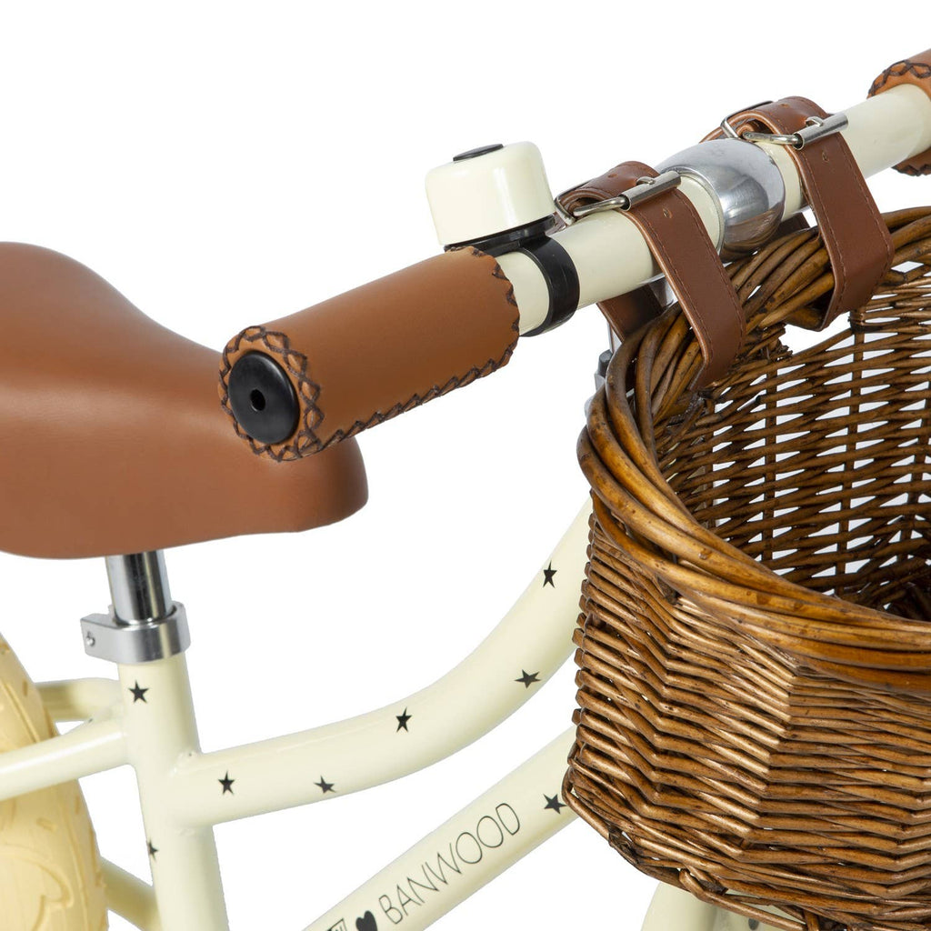 Banwood First Go vintage Bonton R cream balance bike, wooden kids' bike