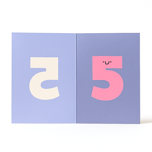 Age  5 - Die Cut - Cute Character  Fun Happy Birthday - Five