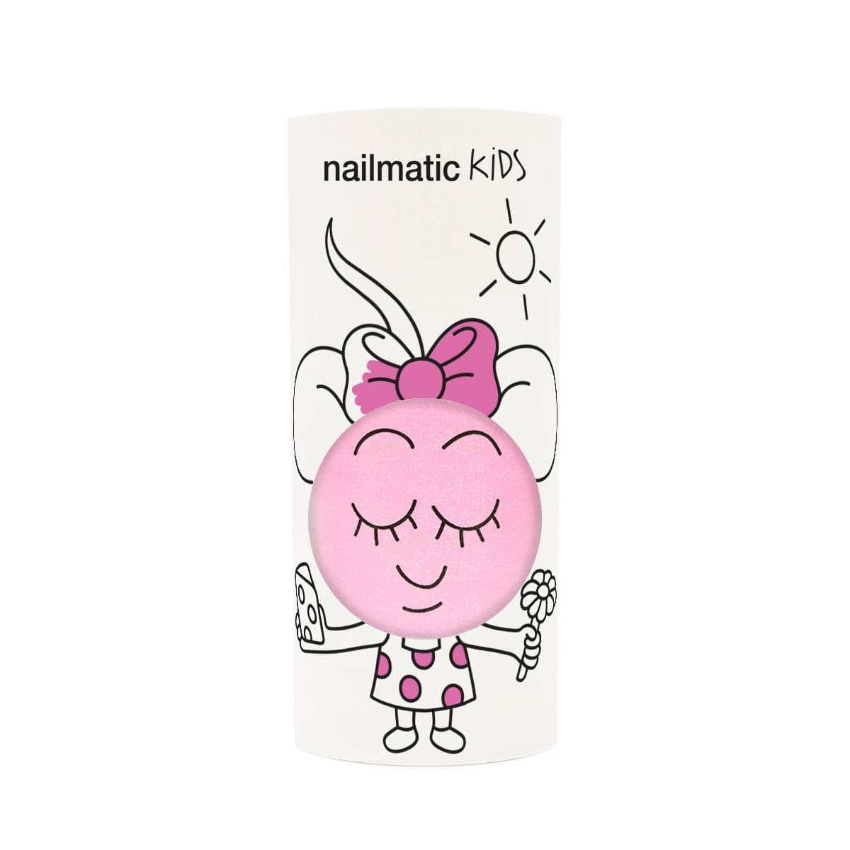 Nailmatic Dolly neon pink kids' nail polish, water-based polish