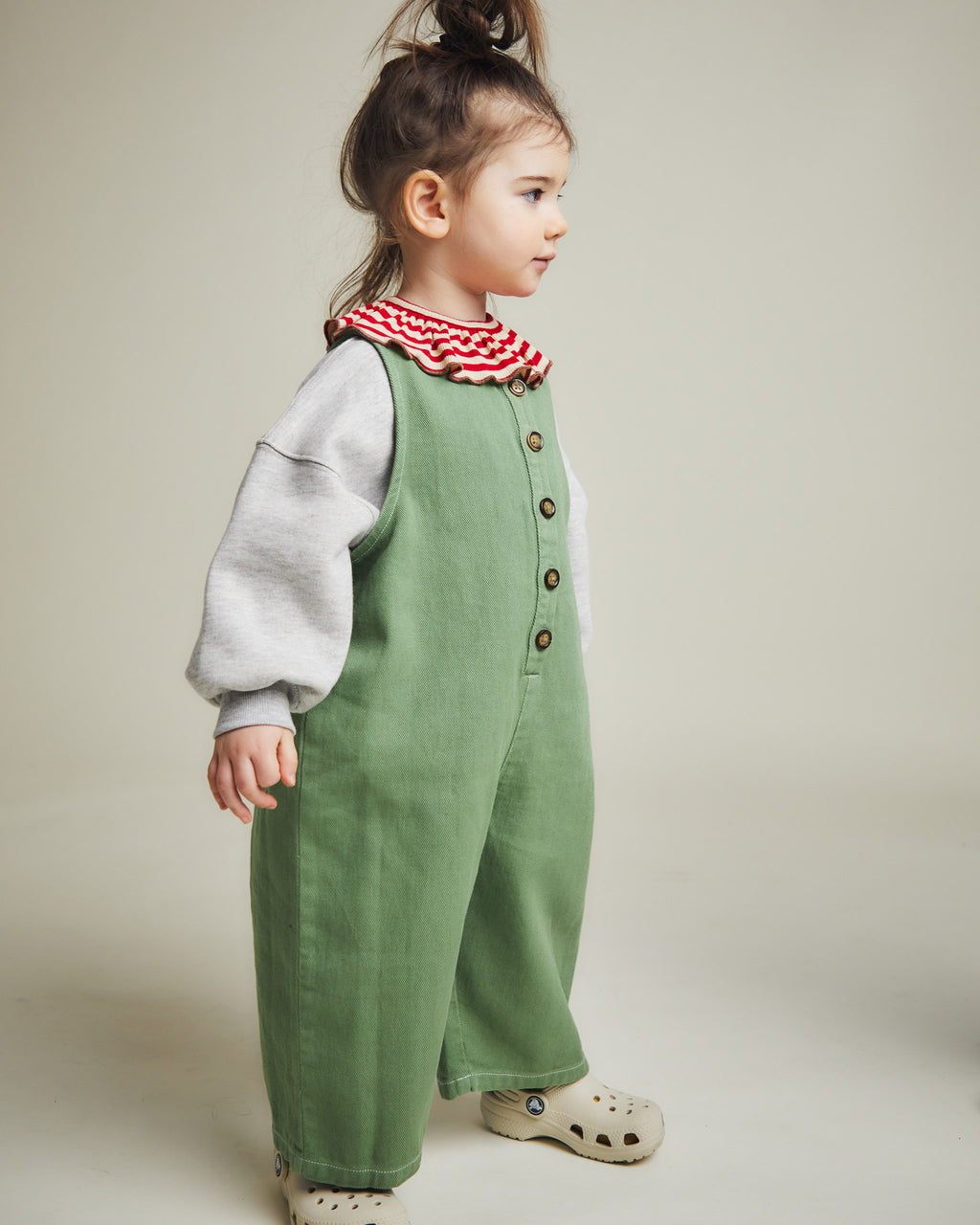 Claude & Co Cali pickle green overall for kids, organic cotton – image 4