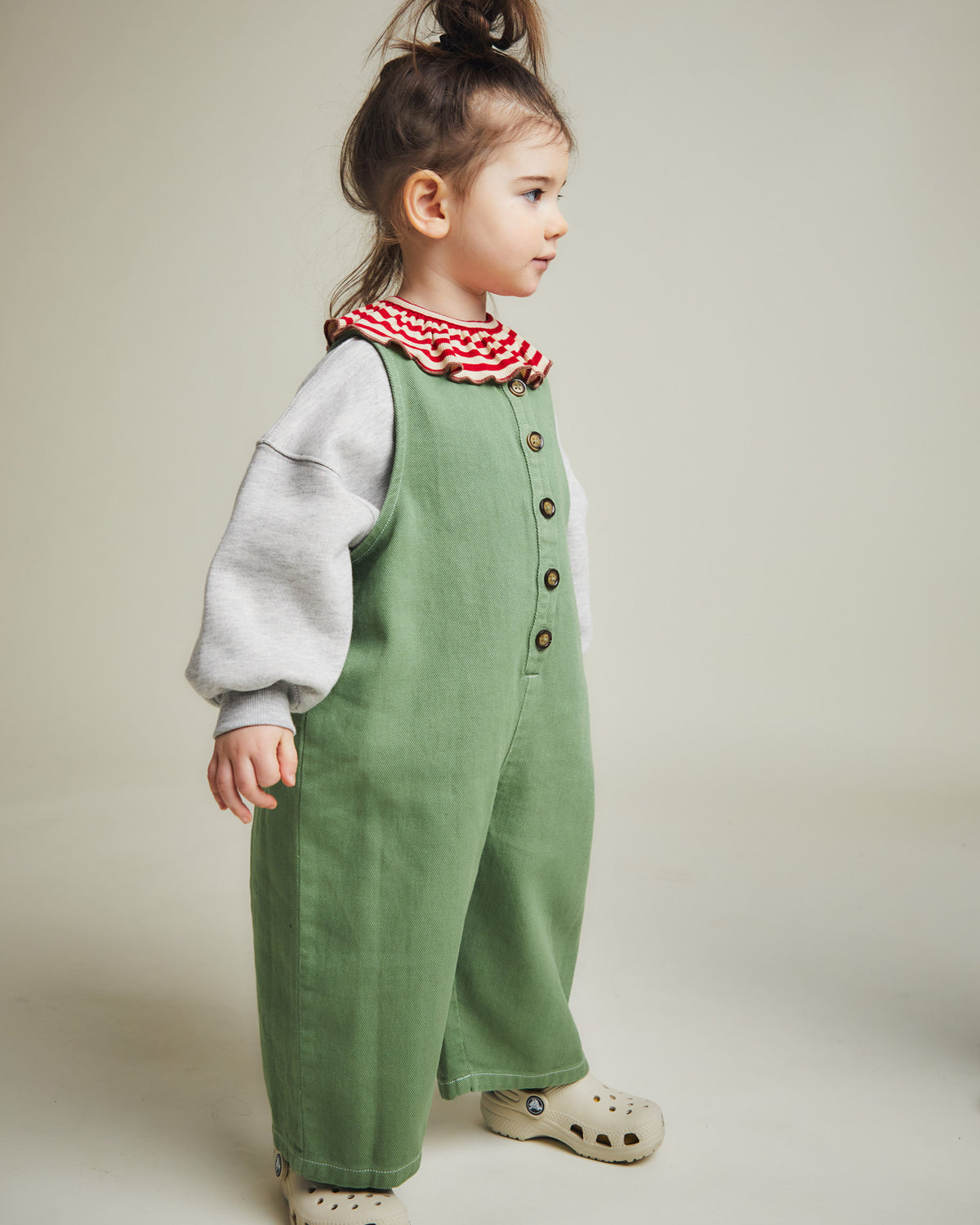 Claude & Co Cali pickle green overall for kids, organic cotton – image 4