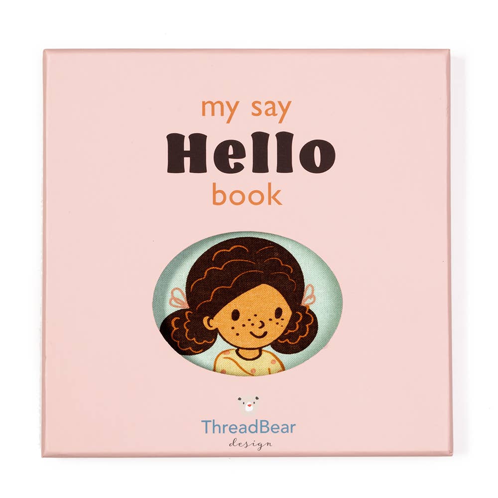 ThreadBear Hello! rag book, soft cloth book for babies