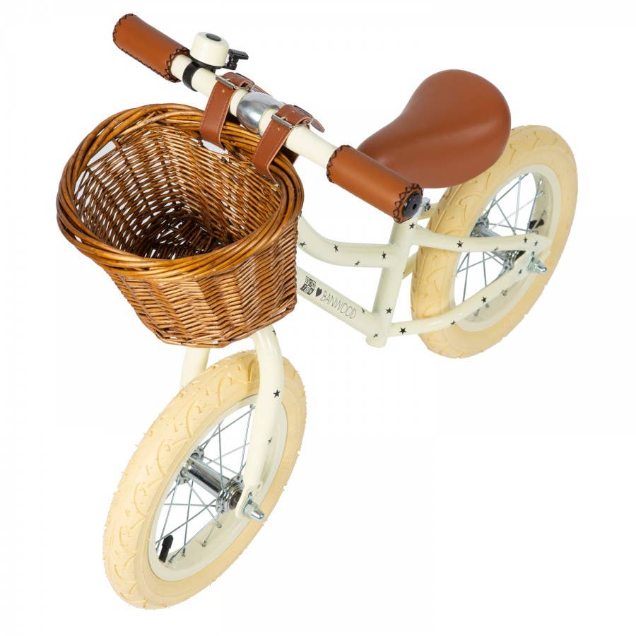 Banwood First Go vintage Bonton R cream balance bike, wooden kids' bike