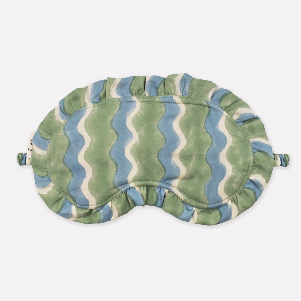 Organic Cotton Frill Eye Mask | Whirly | Sage