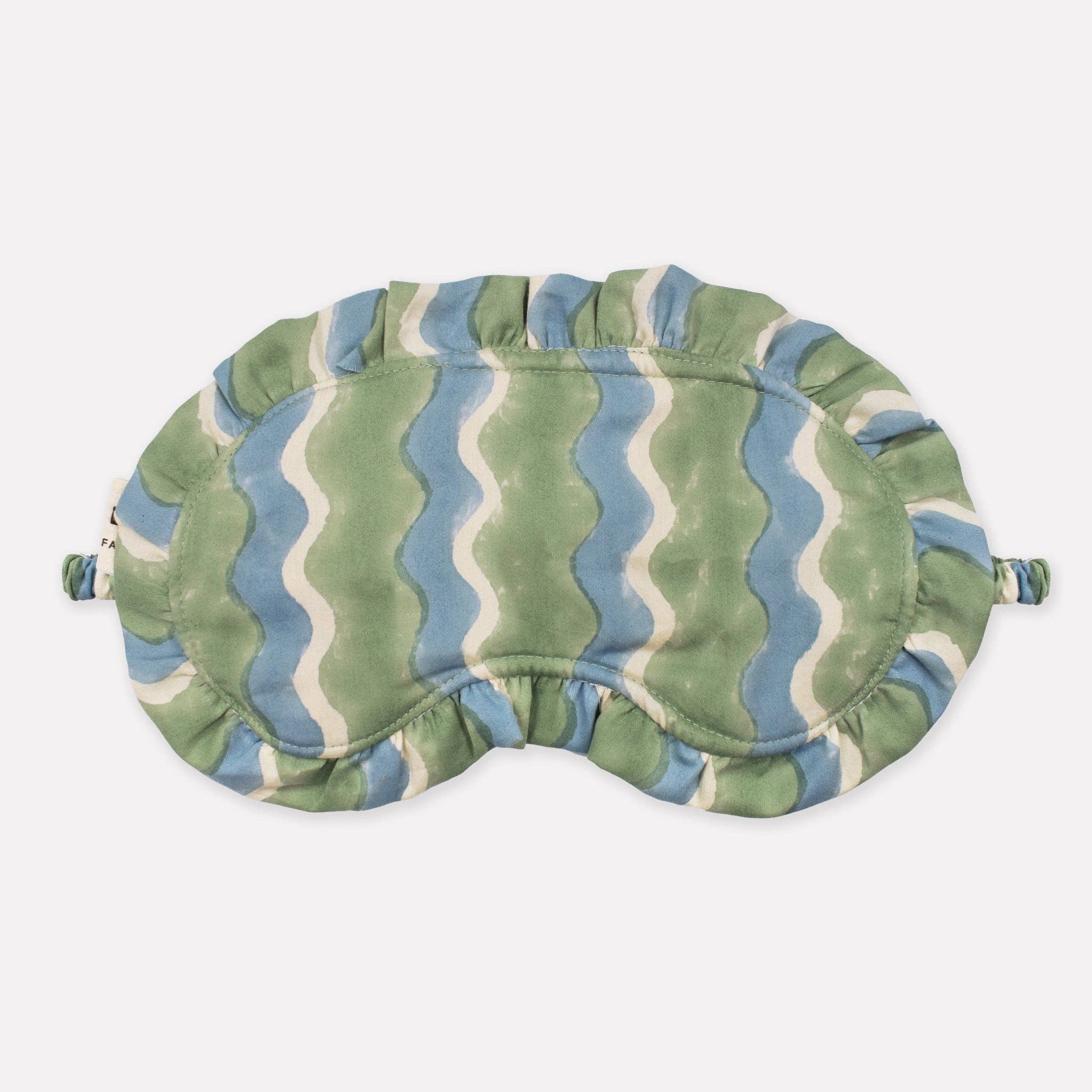 Organic Cotton Frill Eye Mask | Whirly | Sage