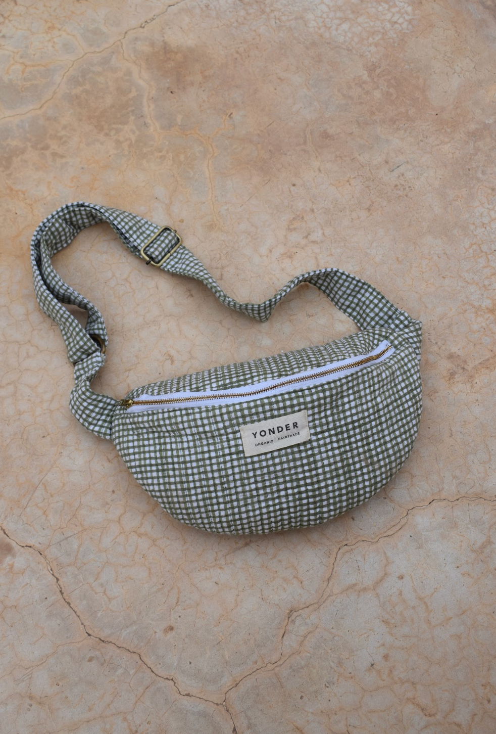 Fern check organic cotton bum bag for kids, children's bum bag, YONDER