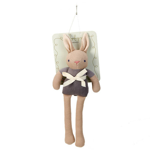 ThreadBear Baby Threads taupe bunny organic doll, 35cm soft doll for children