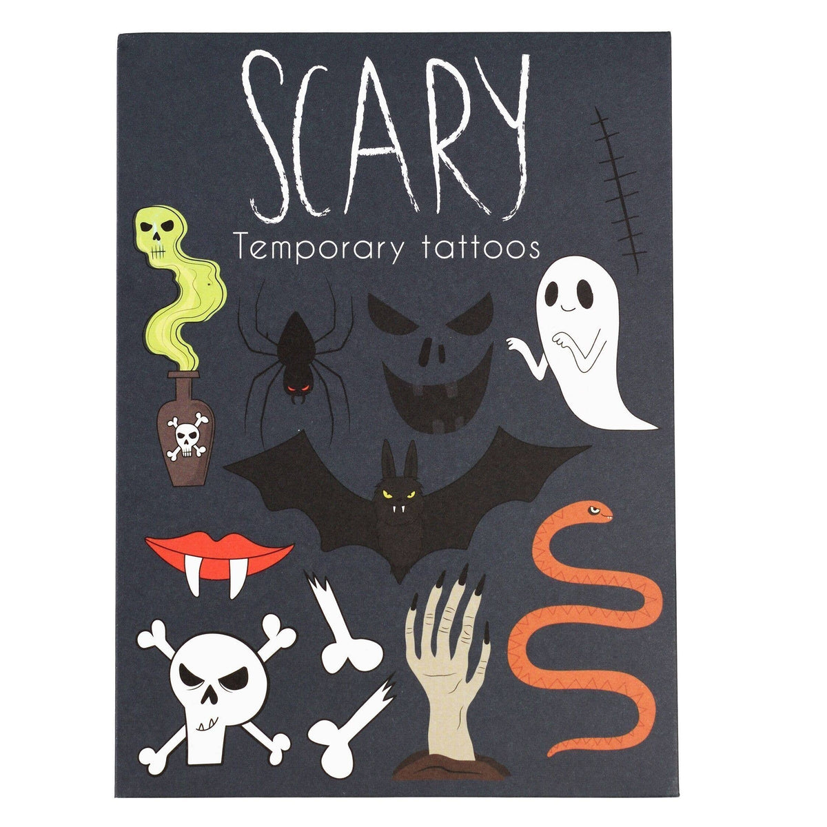 Scary kids' temporary tattoos, children's Halloween tattoos, Rex London