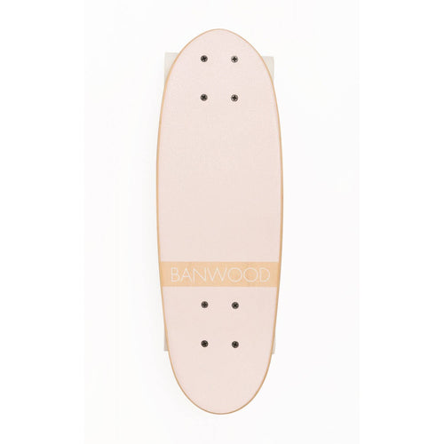 Banwood pink kids' skateboard, wooden cruiser deck for children
