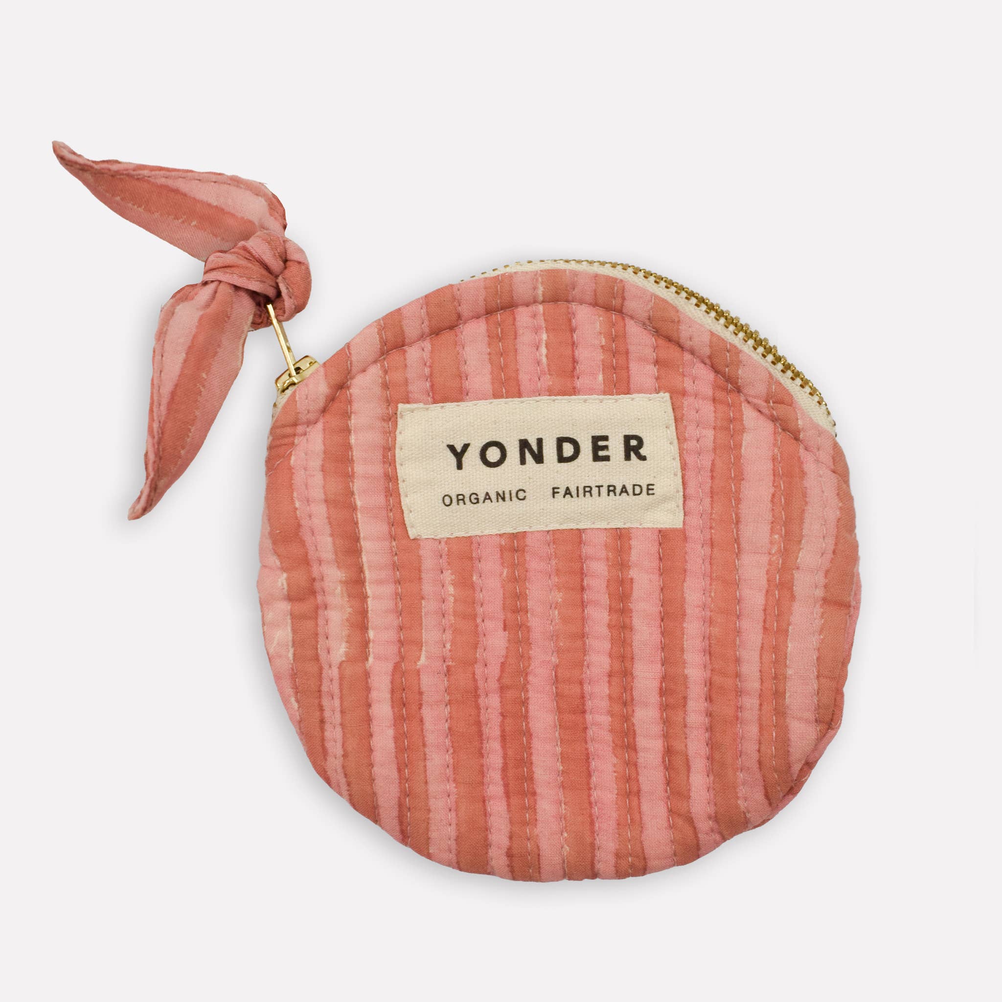 Candy stripe rhubarb quilted coin purse for kids, YONDER