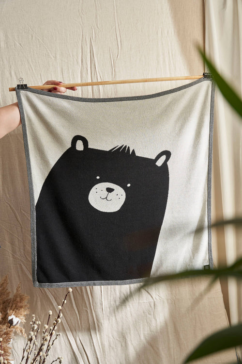 Bear baby blanket, soft children's blanket, Fable & Bear