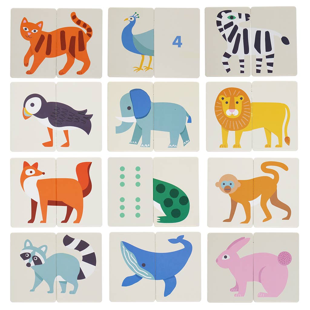 Kids' heads and tails matching game, 24 pieces, children's game, Rex London