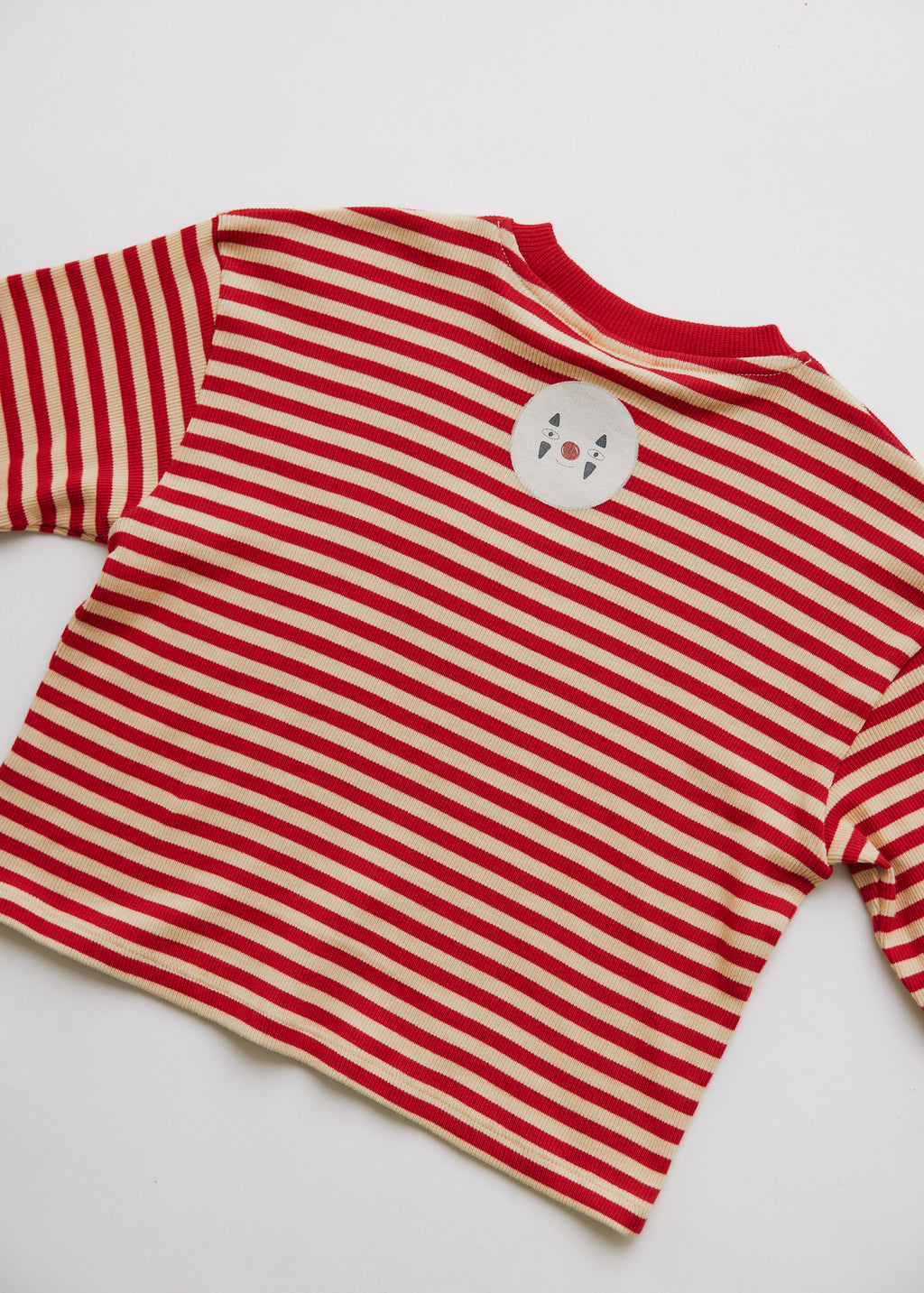 Claude & Co Jamie crimson stripe long sleeve tee for kids, organic cotton – image 9
