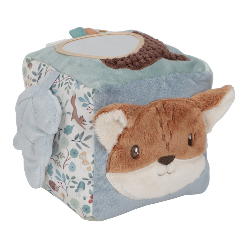 Little Dutch Soft Activity Cube in the Forest Friends print