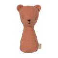 Maileg dusty coral teddy rattle, soft baby toy, Cucurucu