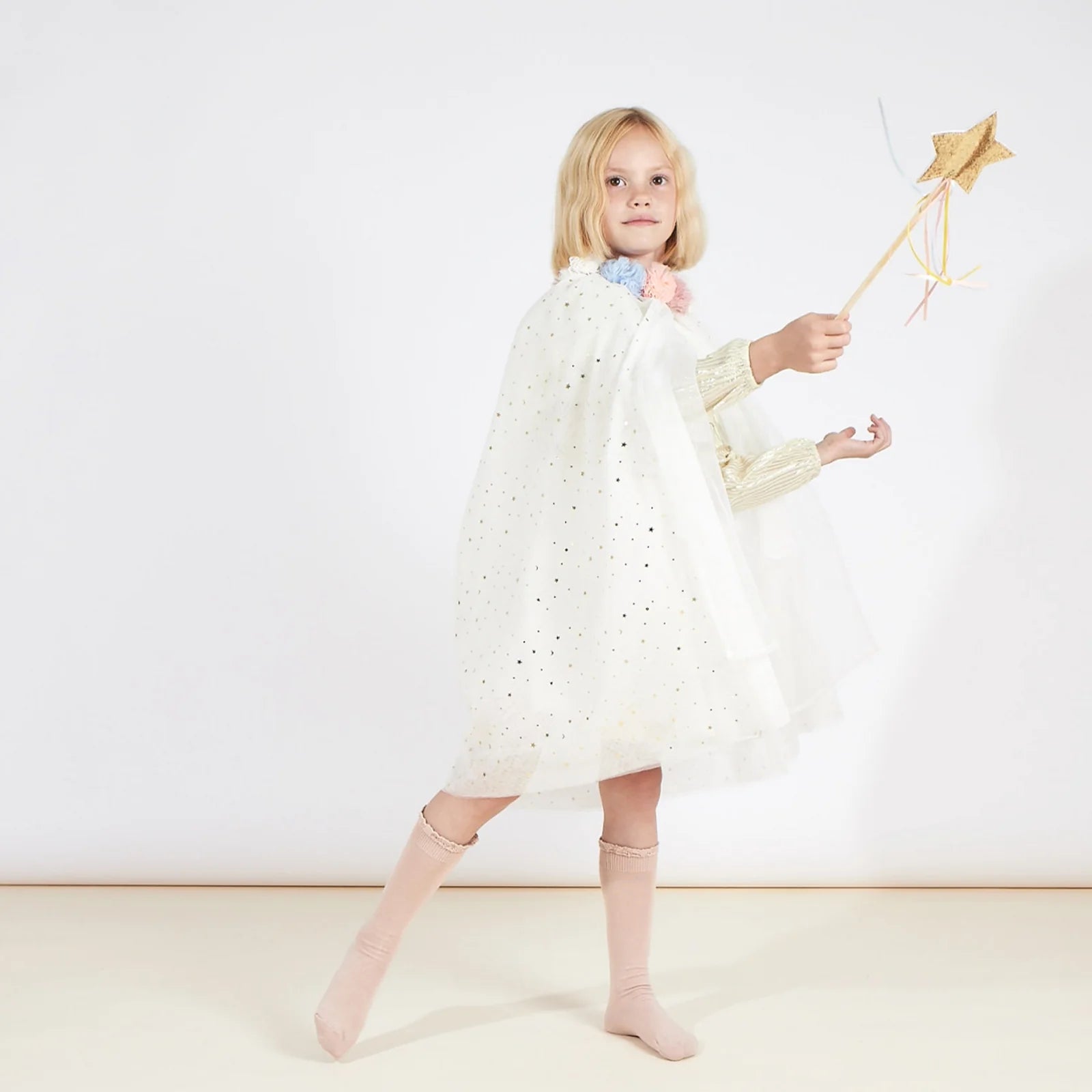 Meri Meri Pom Pom Collar Cape with Wand