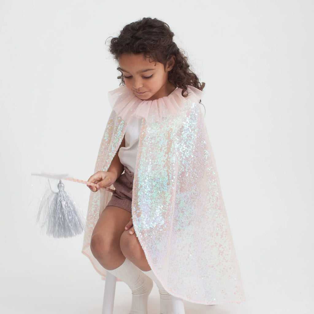 Meri Meri Iridescent Sequin Cape Dress