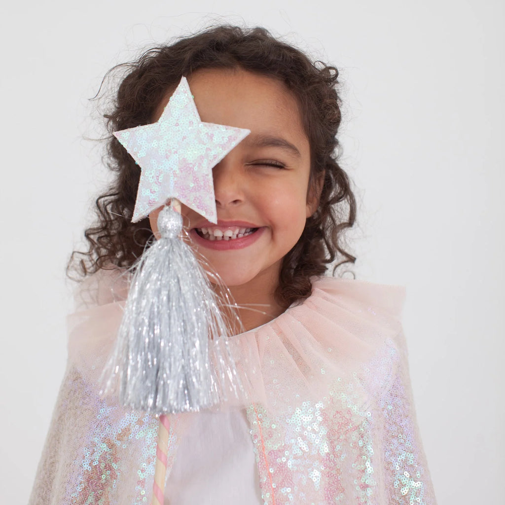Meri Meri Iridescent Sequin Cape Dress