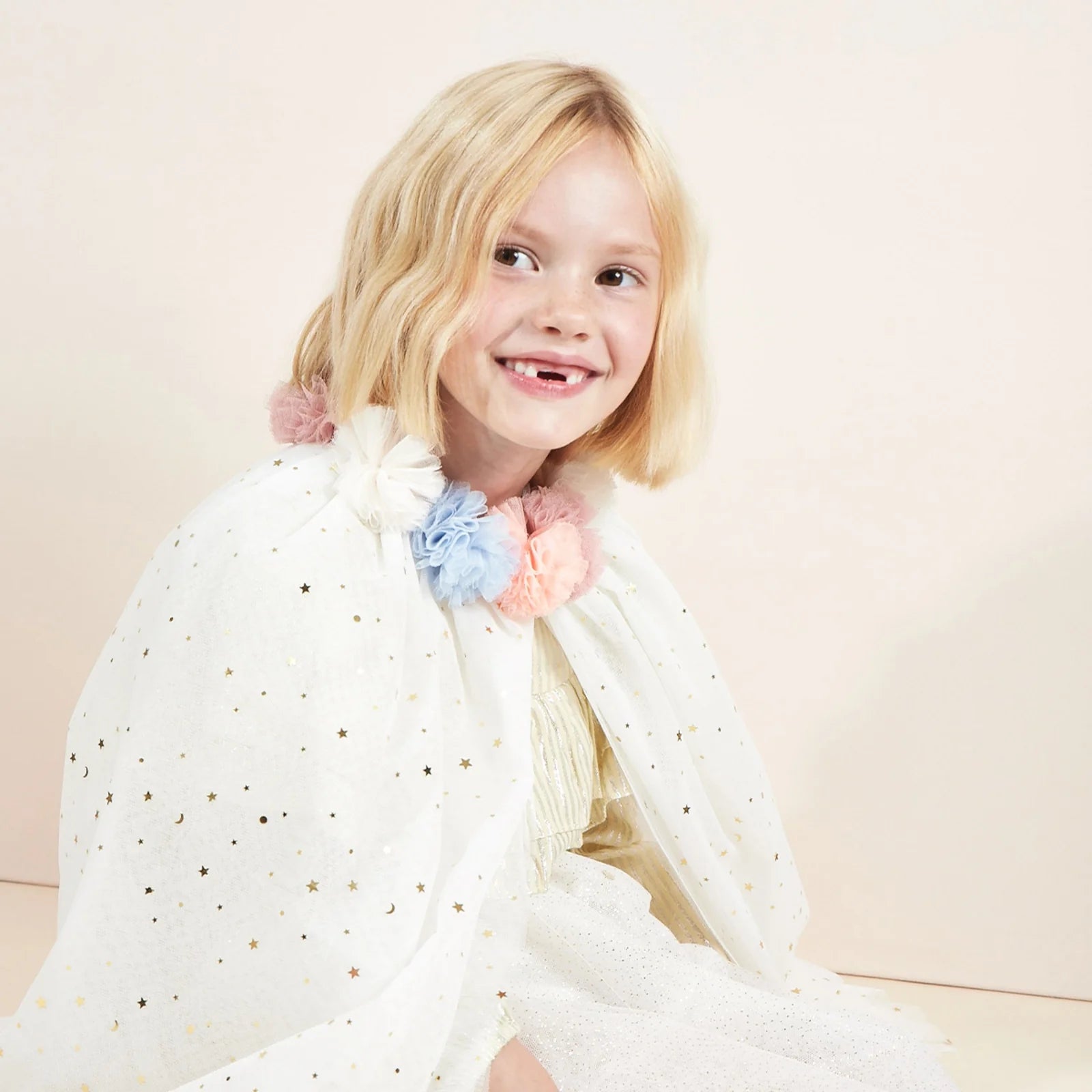 Meri Meri Pom Pom Collar Cape with Wand